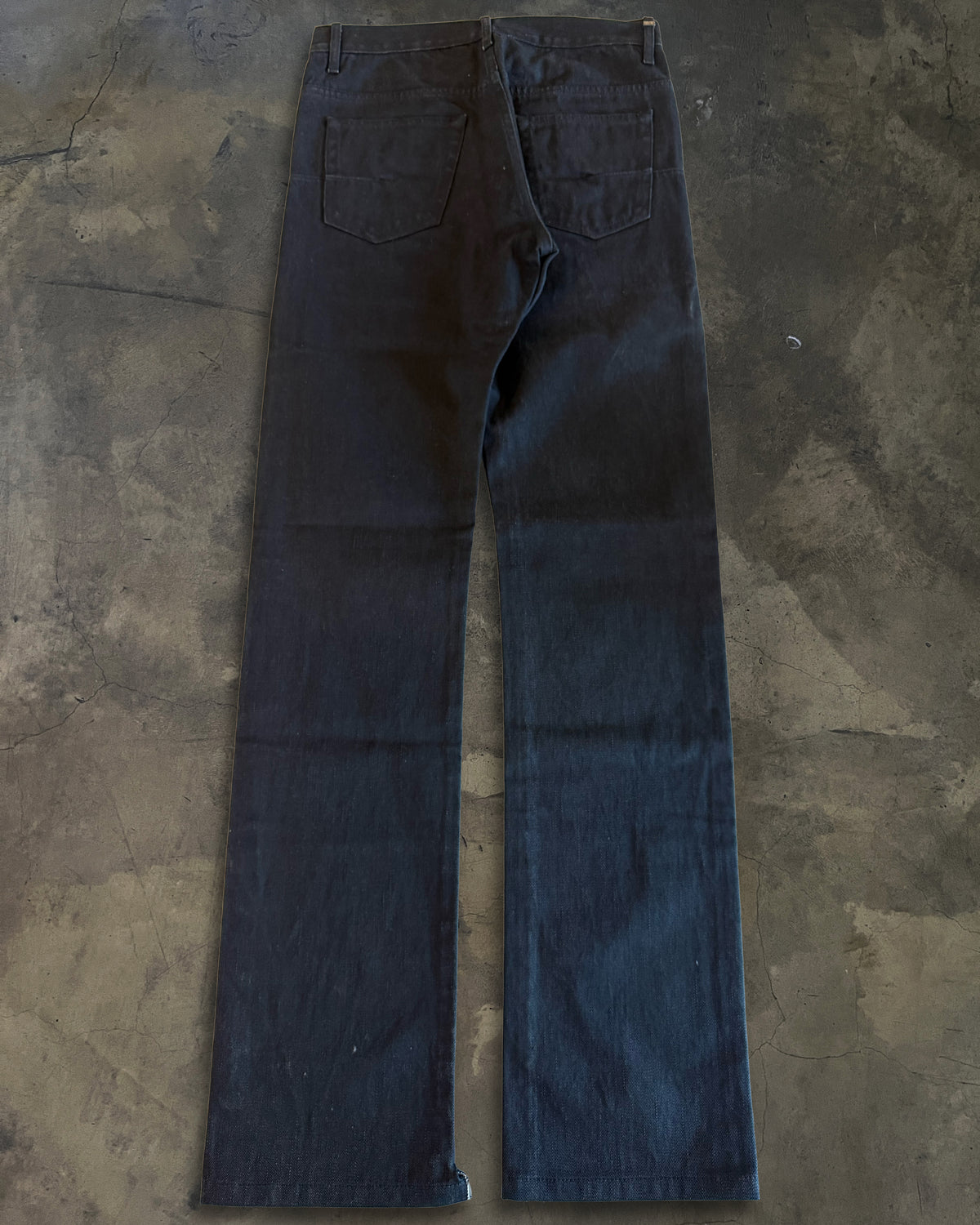DIOR HOMME AW2004 'VICTIM OF THE CRIME' WHISKERED BOOTCUT DENIM