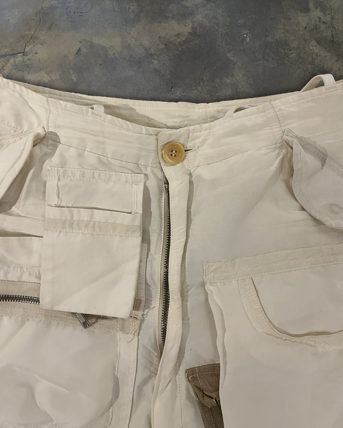 RICK OWENS SS2003 ‘SUCKERBALL’ MULTIPANELED CARGO POCKET SHORTS