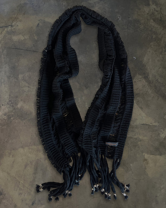 UNDERCOVER AW2003 "PAPERDOLL" WOOL KNIT SKULL SCARF