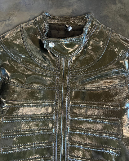 DIOR HOMME AW2008 PATENT LEATHER NAPOLEON BOMBER