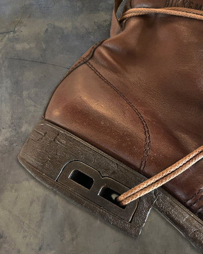 90s DIRK BIKKEMBERGS B-LACED BROWN COMBAT BOOTS
