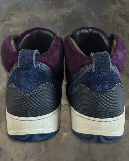 LANVIN PURPLE MID TOP SUEDE SNEAKER