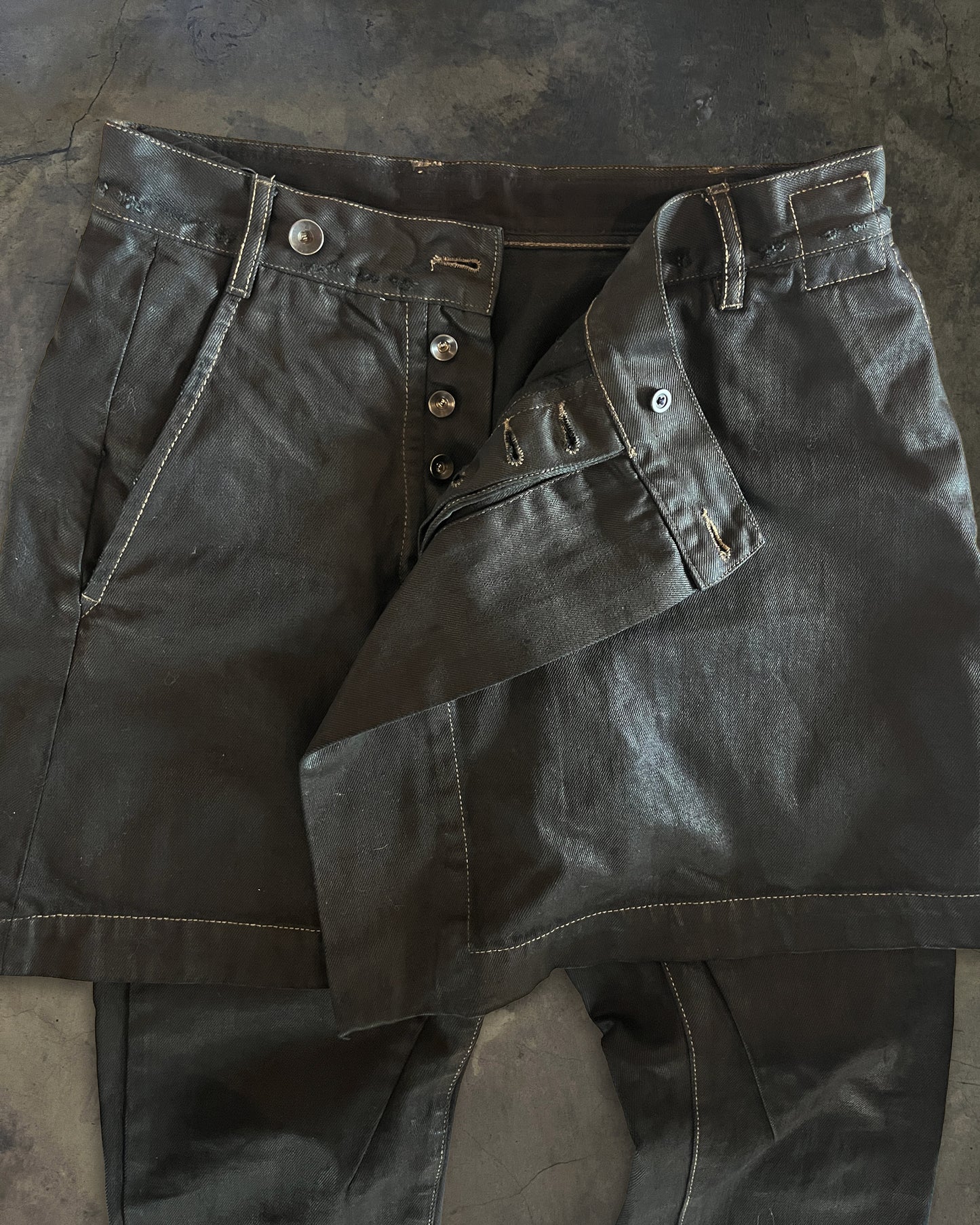 RICK OWENS FW2011 "LIMO" KILTED DETROIT DENIM