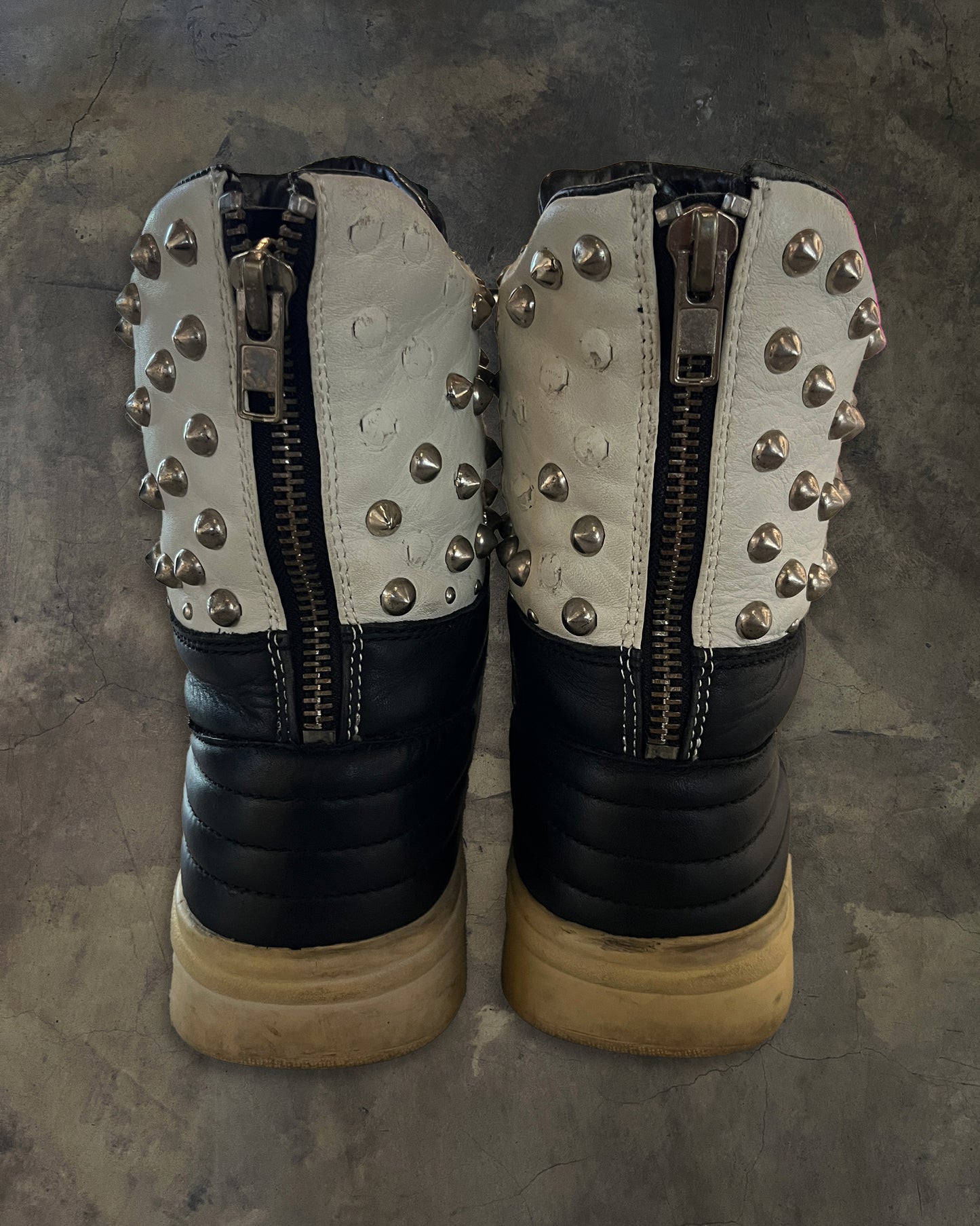 DIET BUTCHER STUDDED MEGA HIGH TOPS