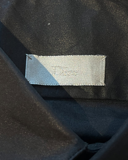 DIOR HOMME AW2008 MANDARIN COLLAR WAXED SHIRT