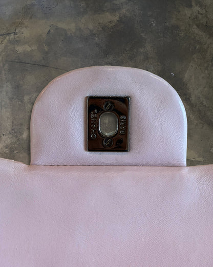 CHANEL 2009 QUILTED BABY PINK MAXI LAMBSKIN SINGLE FLAP