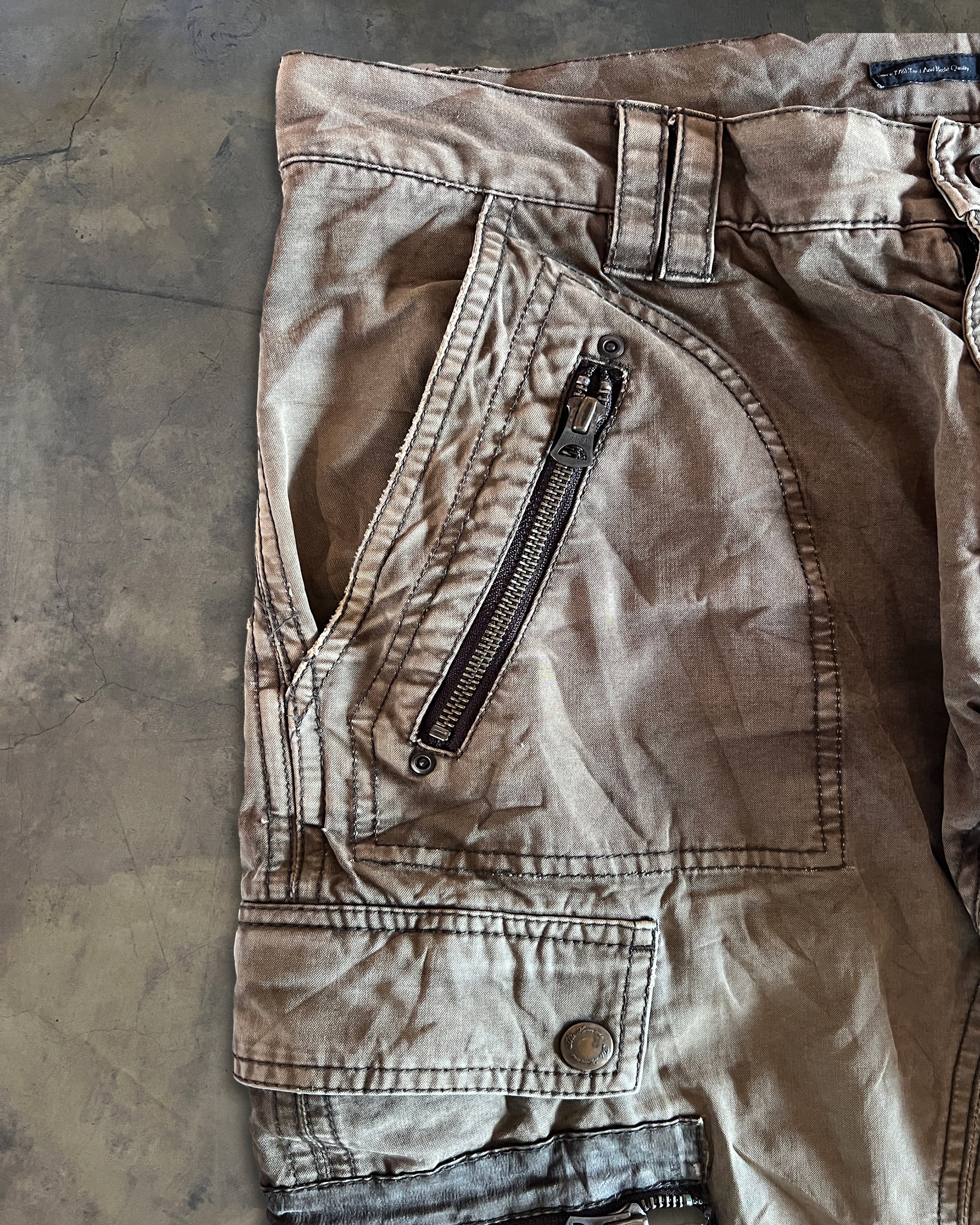パンツ TETE HOMME flare cargo pants archive TETE HOMME DOUBLE WAISTBAND CARGO PANTS | Barhaine Archive