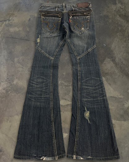 TORNADO MART FLARED ZIP DENIM