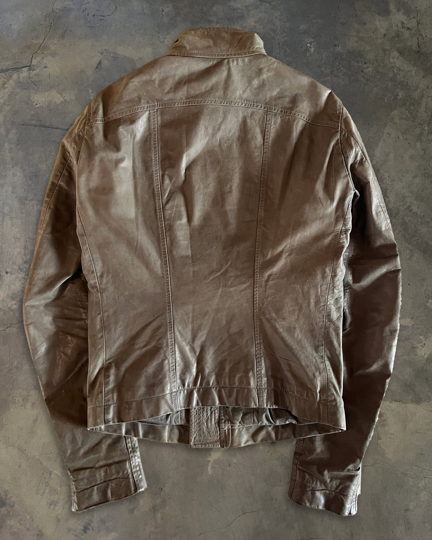 RICK OWENS WASHED CALF MOLINO JACKET