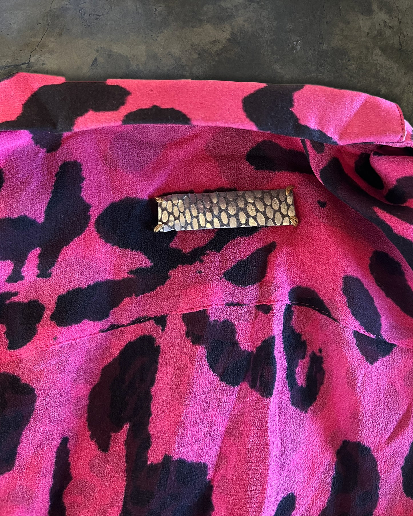 IFSIXWASNINE TXS-4 CHEETAH PRINT SILK SHIRT