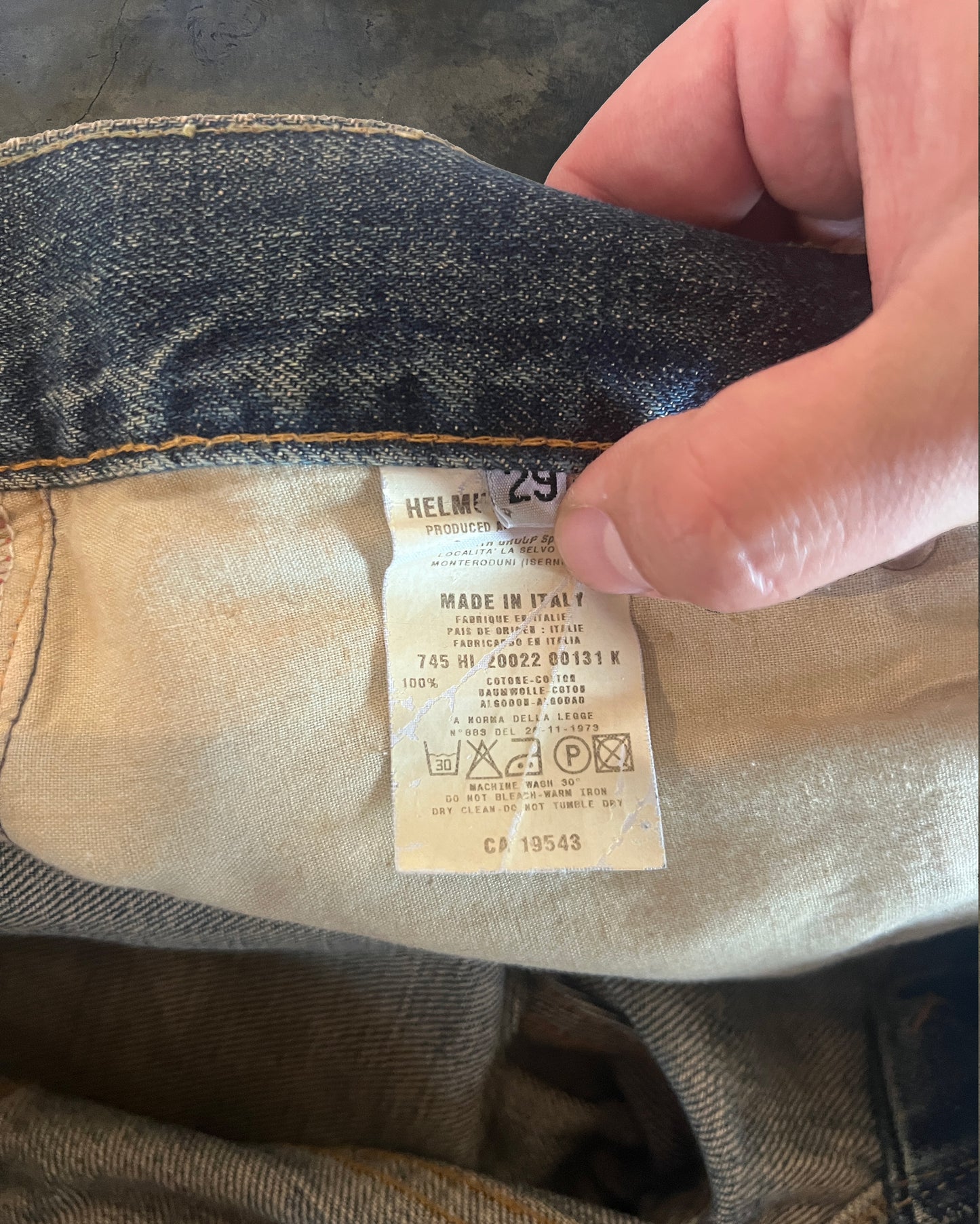 HELMUT LANG SS 1998 PAINTER JEANS