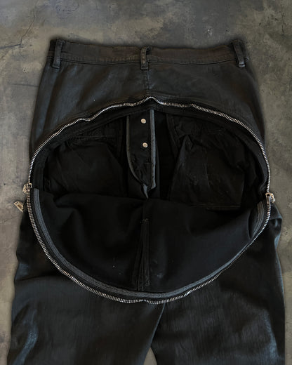 RICK OWENS SS2023 "EDFU" WAXED BOLAN BANANA CUT DENIM