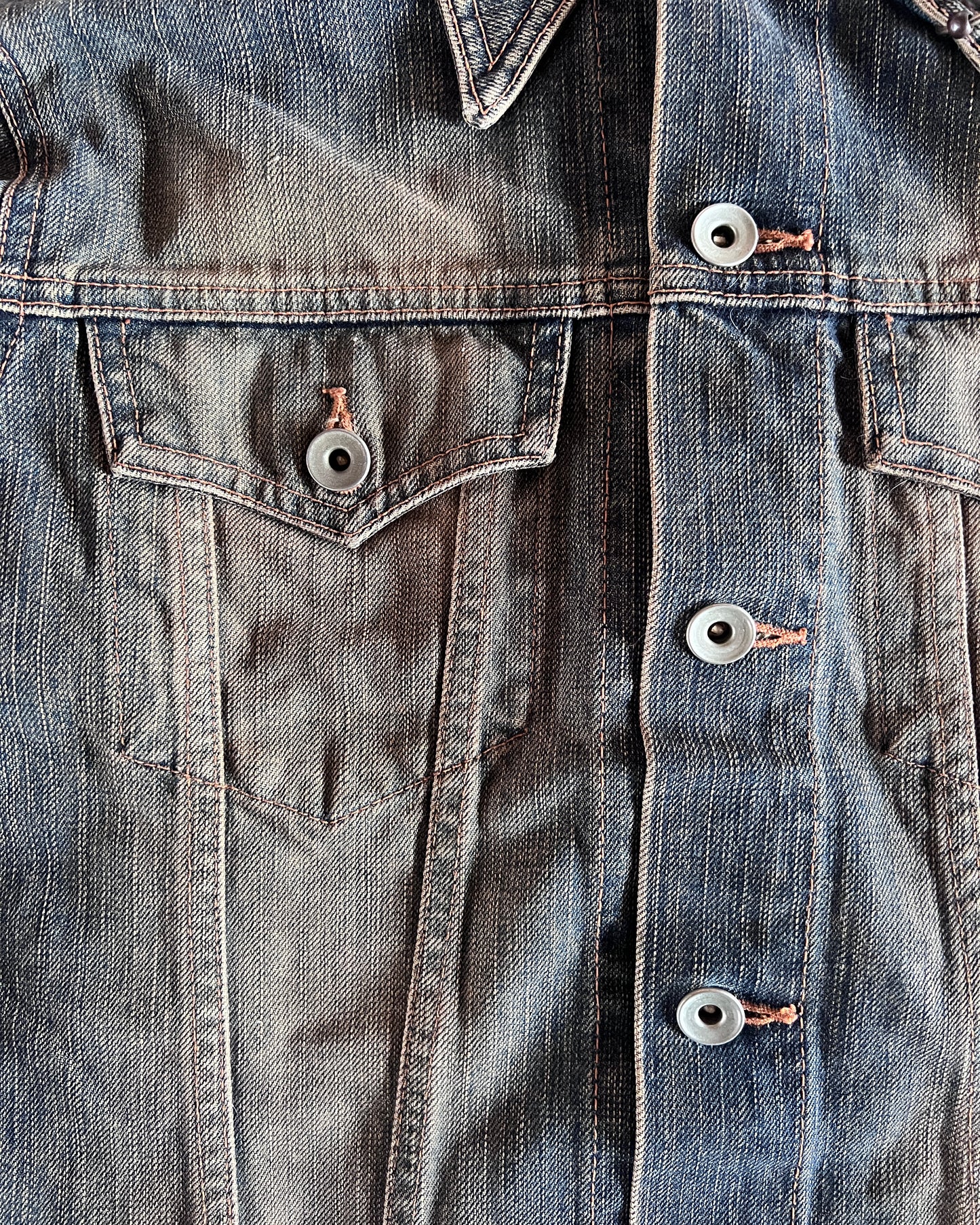 2000S LED RECHWE DALLAS PIERCED DENIM JACKET