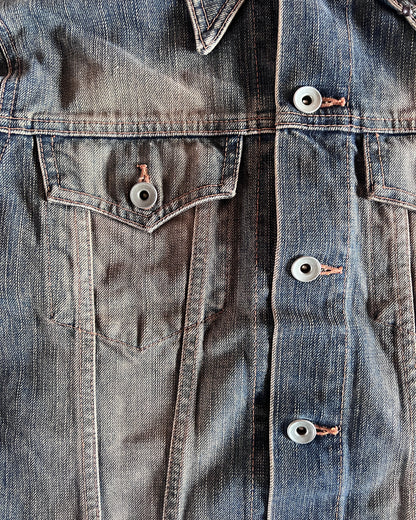 2000S LED RECHWE DALLAS PIERCED DENIM JACKET