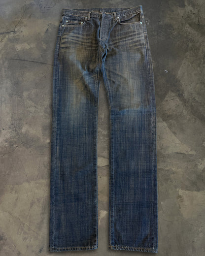 DIOR HOMME SS2005 'BECK' BLUE GLITTER JEANS