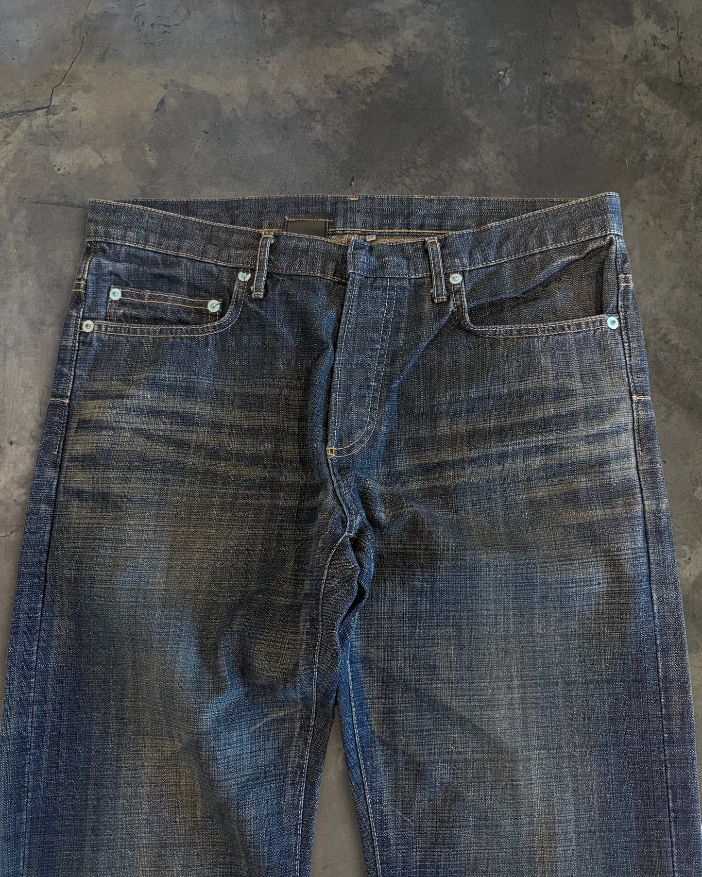 DIOR HOMME SS2005 'BECK' BLUE GLITTER JEANS