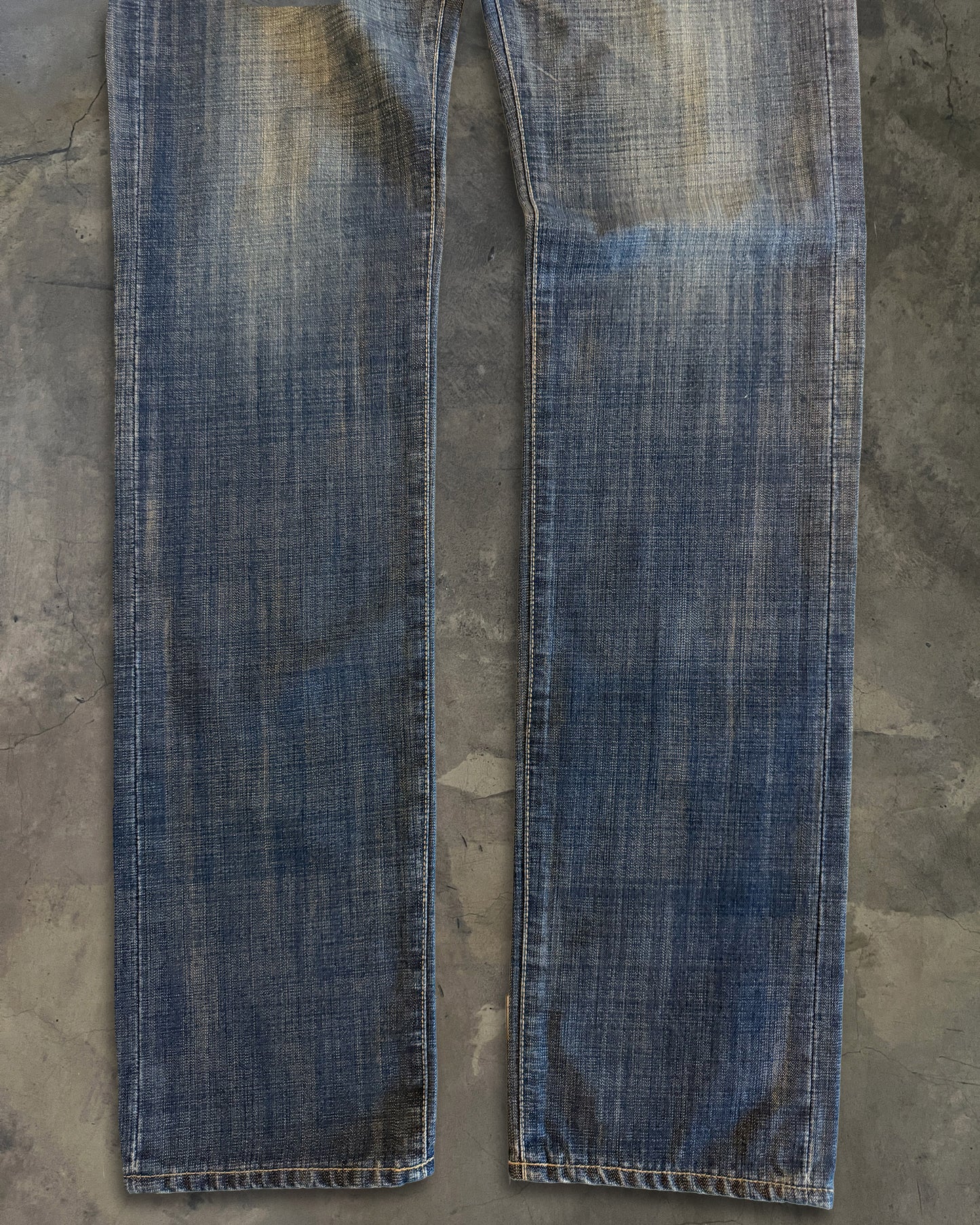 DIOR HOMME SS2005 'BECK' BLUE GLITTER JEANS