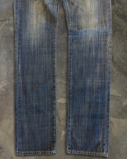 DIOR HOMME SS2005 'BECK' BLUE GLITTER JEANS