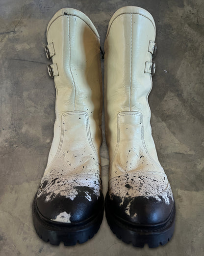 5351 POUR LES HOMMES SPLATTER BUCKLED BOOTS