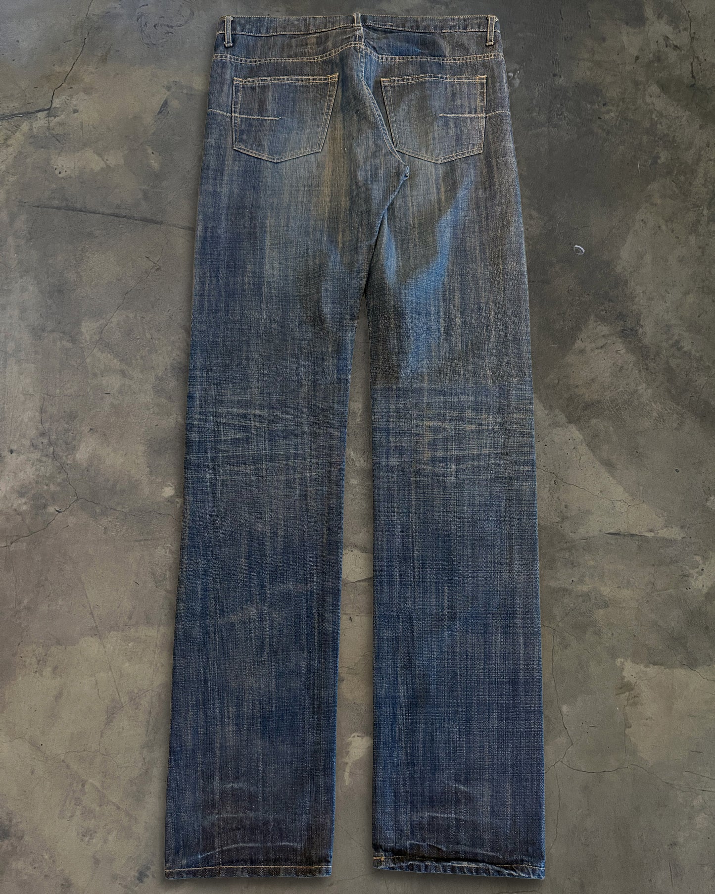 DIOR HOMME SS2005 'BECK' BLUE GLITTER JEANS
