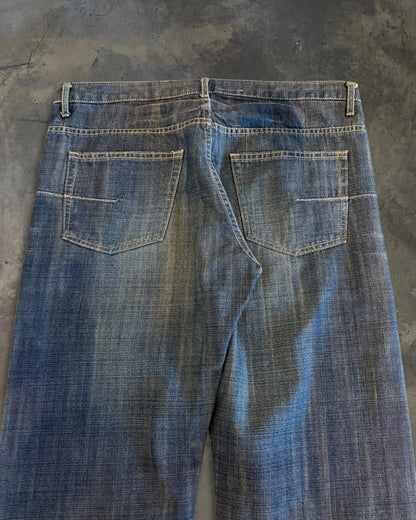 DIOR HOMME SS2005 'BECK' BLUE GLITTER JEANS