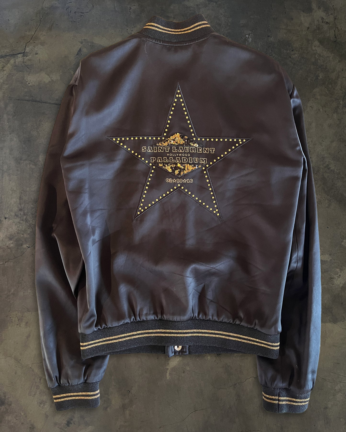 SAINT LAURENT FW2016 “PALLADIUM” SEQUINED BOMBER