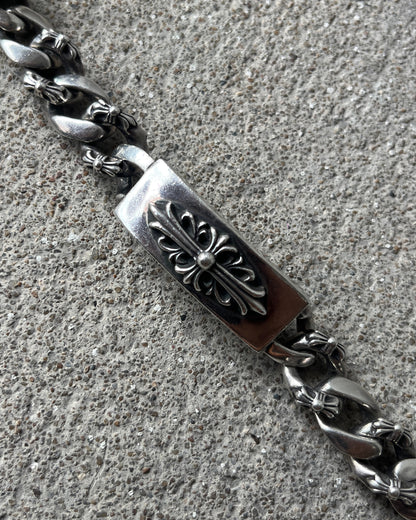 CHROME HEARTS FLORAL ID FANCY LINK CLASP BRACELET