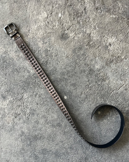 BURBERRY DARK NICKEL STUDDED BELT