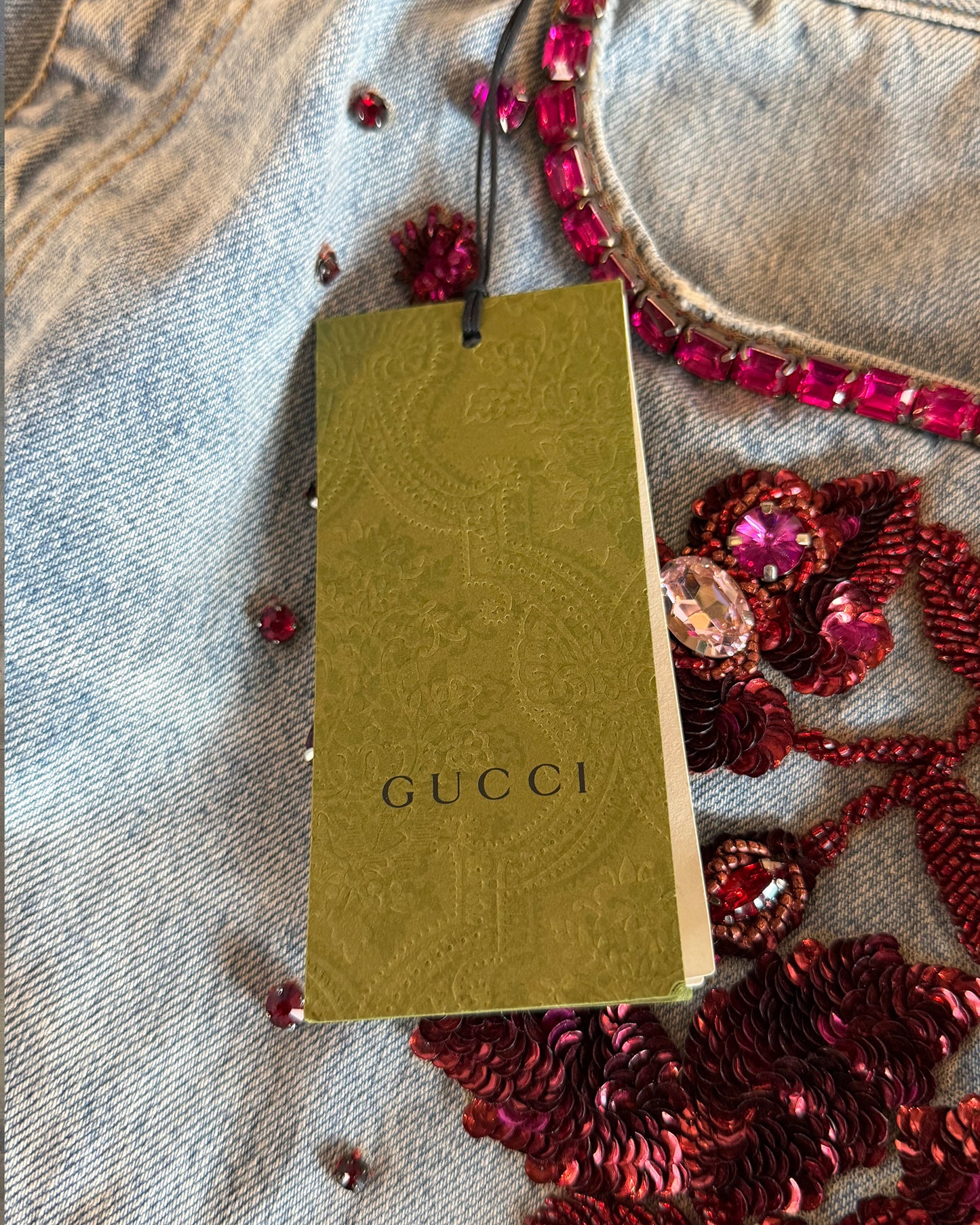 GUCCI SALON SS2023 EMBELLISHED JEANS