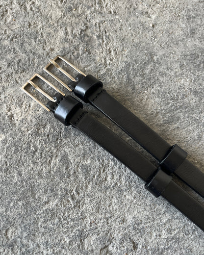 DIOR HOMME AW2002 "REFLEXION" DOUBLE BUCKLE LEATHER BELT