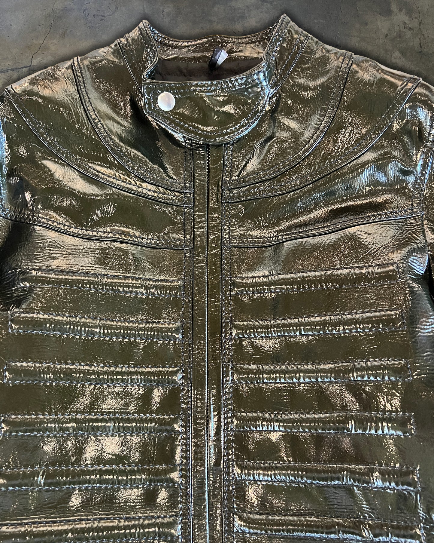 DIOR HOMME AW2008 PATENT LEATHER NAPOLEON BOMBER