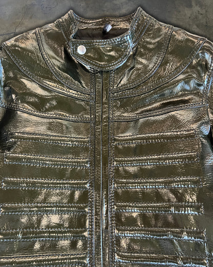 DIOR HOMME AW2008 PATENT LEATHER NAPOLEON BOMBER