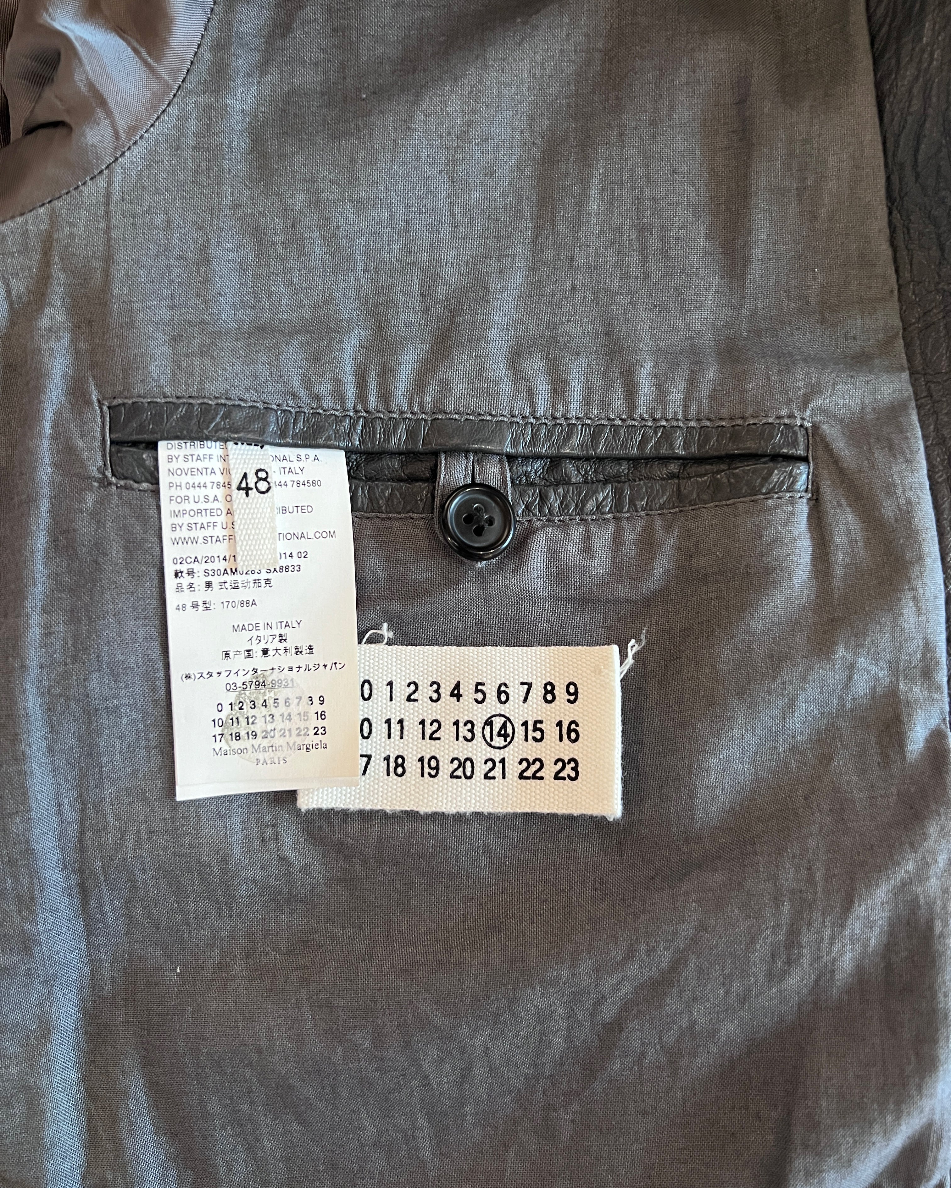 MAISON MARTIN MARGIELA SS2014 5-ZIP LEATHER JACKET – glam archive