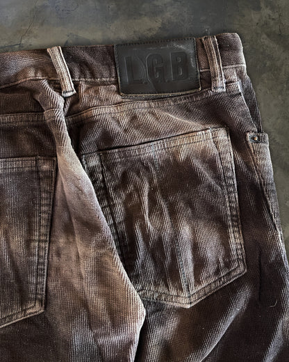 L.G.B VELOUR ACID WASH BIKER PANTS