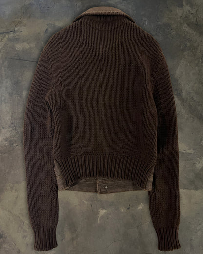 2010's DOLCE & GABBANA DISTRESSED HYBRID DOCKING JACKET