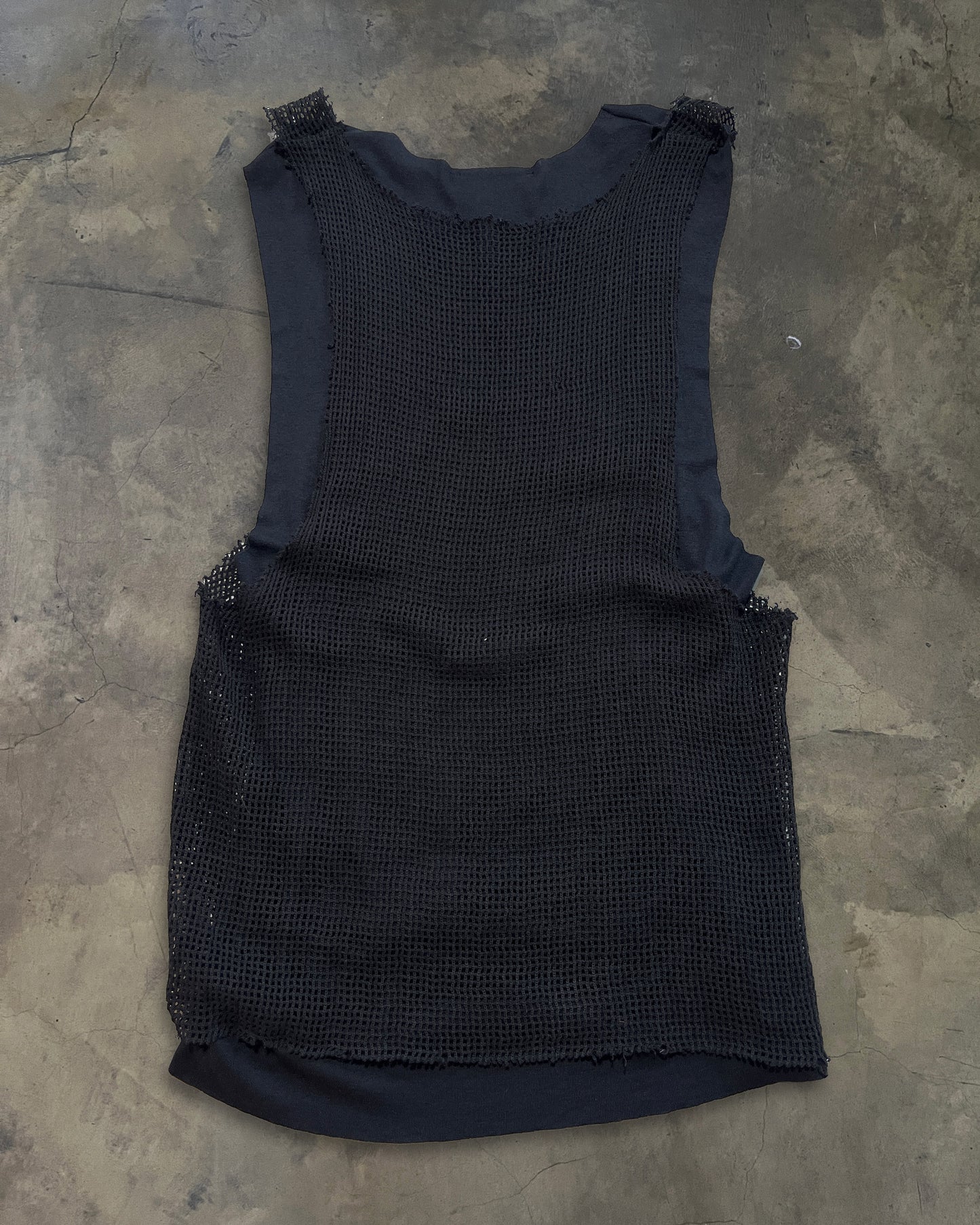 RAF SIMONS SS1999 "KINETIC YOUTH" DOUBLE LAYERED MESH TANK TOP