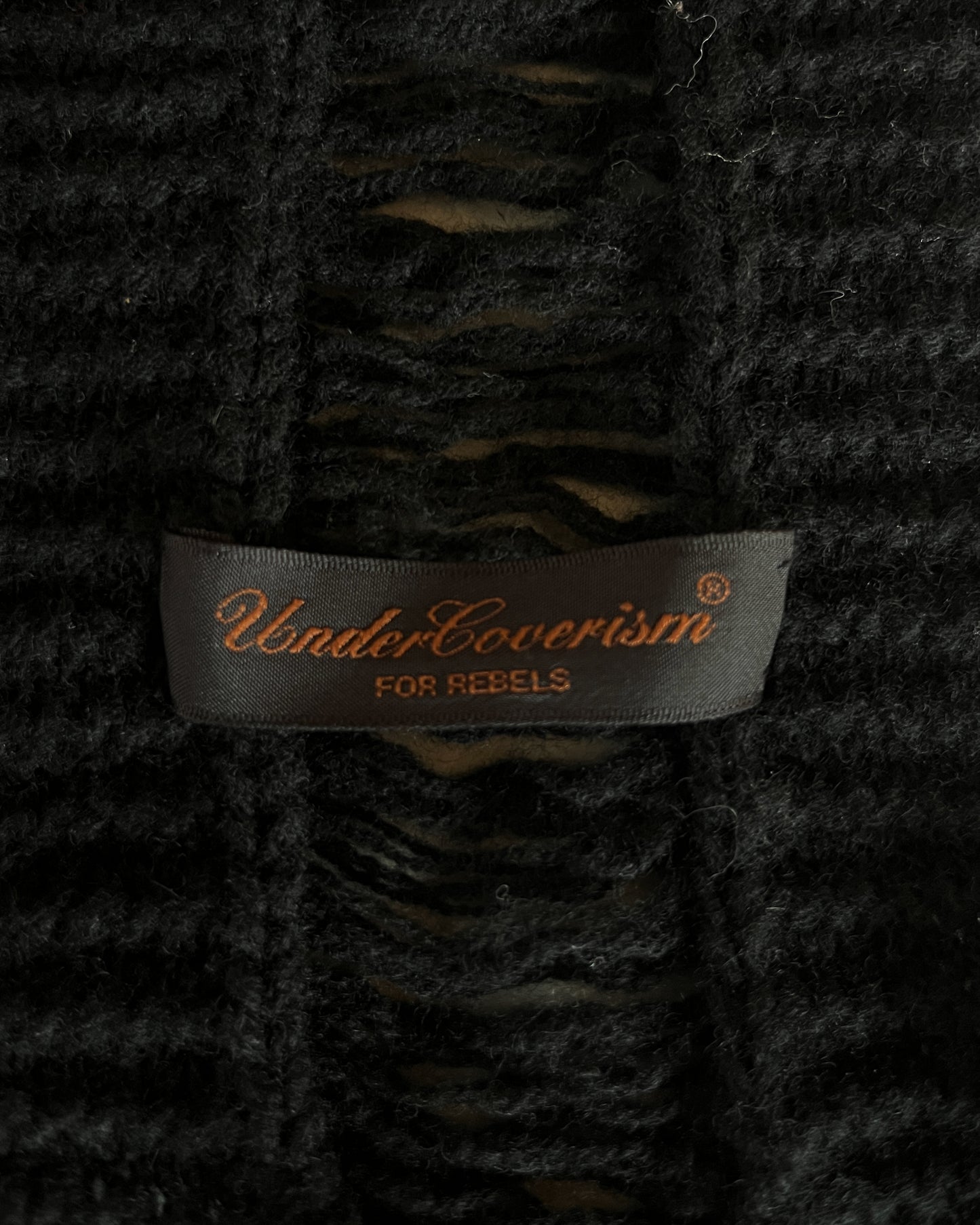 UNDERCOVER AW2003 "PAPERDOLL" WOOL KNIT SKULL SCARF