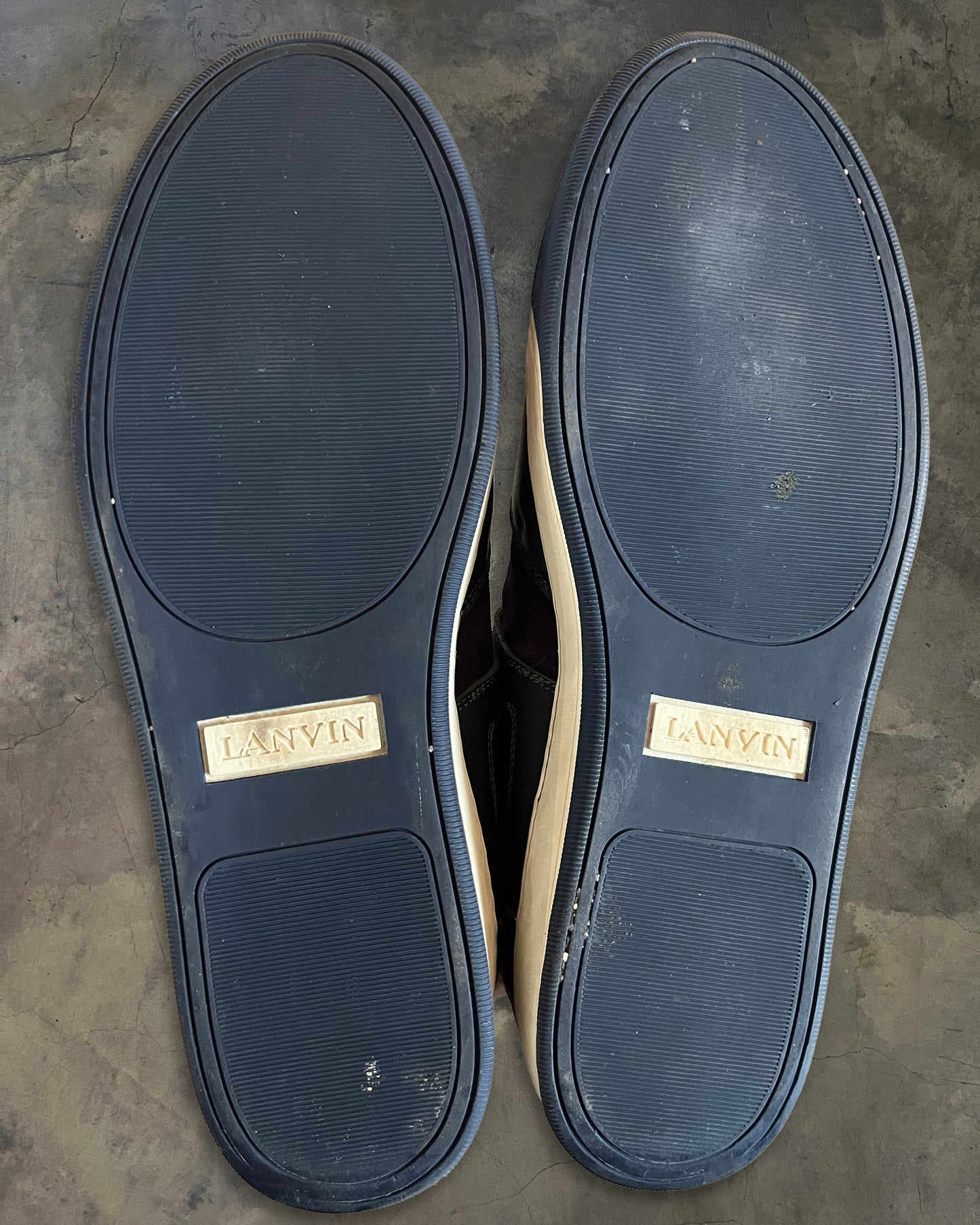 LANVIN PURPLE MID TOP SUEDE SNEAKER