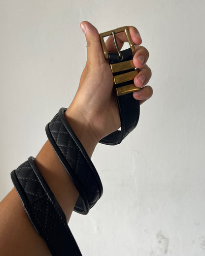 BALMAIN SS2013 3 PASSANTS DIAMOND STITCHED BELT