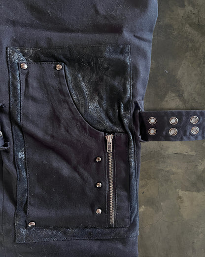 BLACK PEACE NOW BONDAGE PANTS