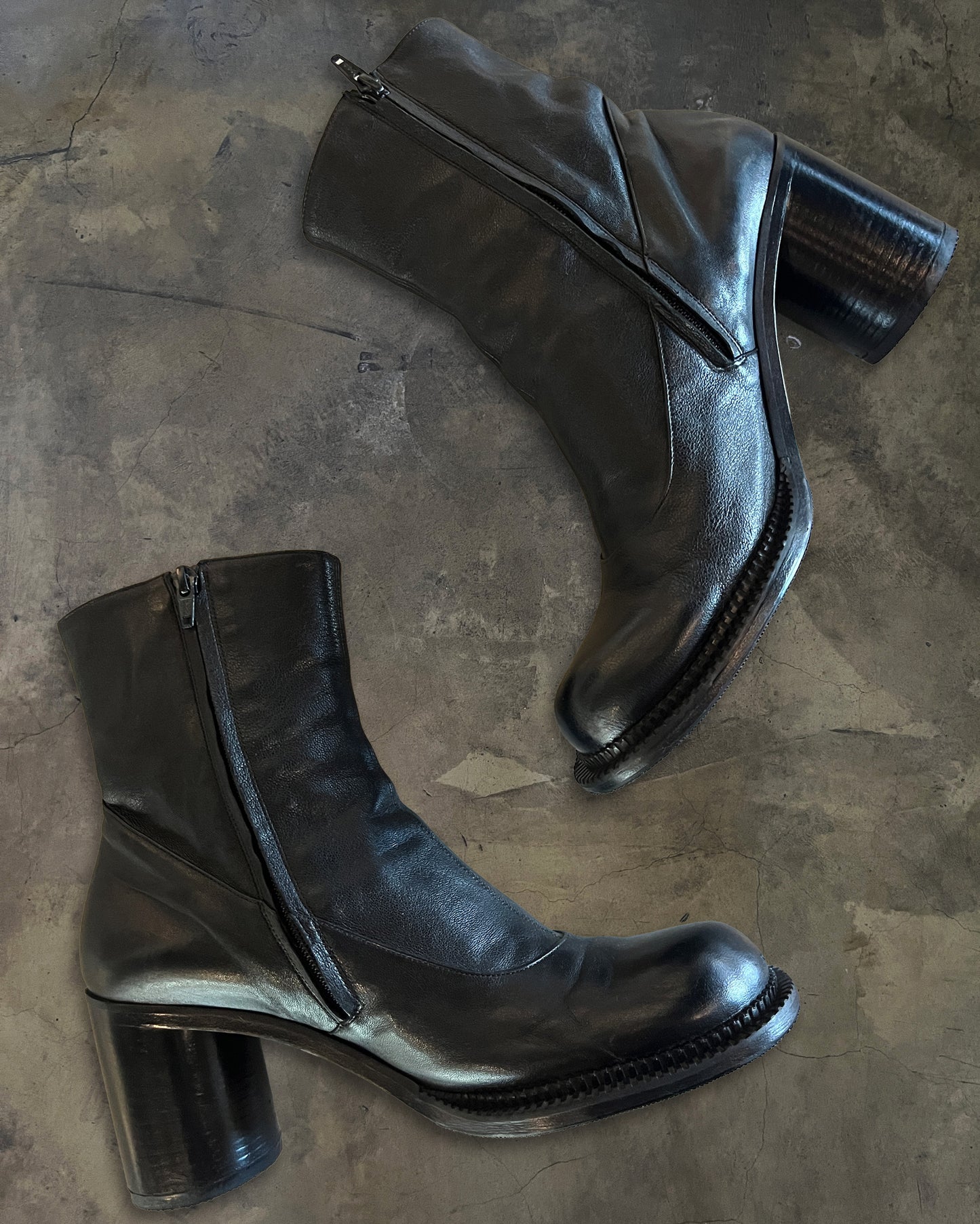 MAISON MARGIELA AW2019 RUNWAY CHUNKY HEEL BOOT