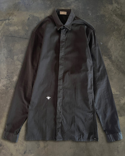 DIOR HOMME AW2005 "VICTIM OF THE CRIME" BEE EMBROIDERED DRESS SHIRT