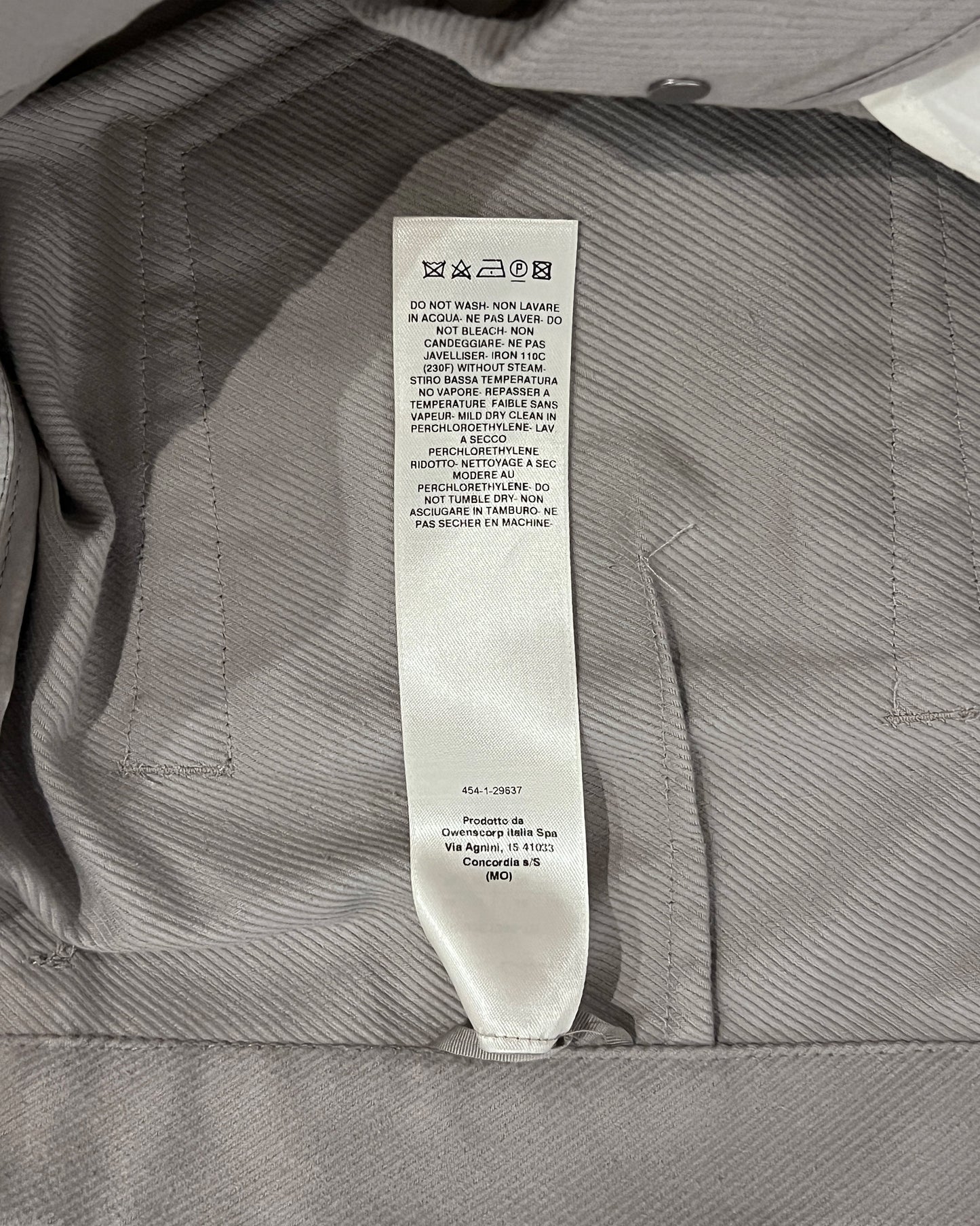 RICK OWENS FW2025 "CONCORDIANS" PEARL DOUBLE CARGO PANTS