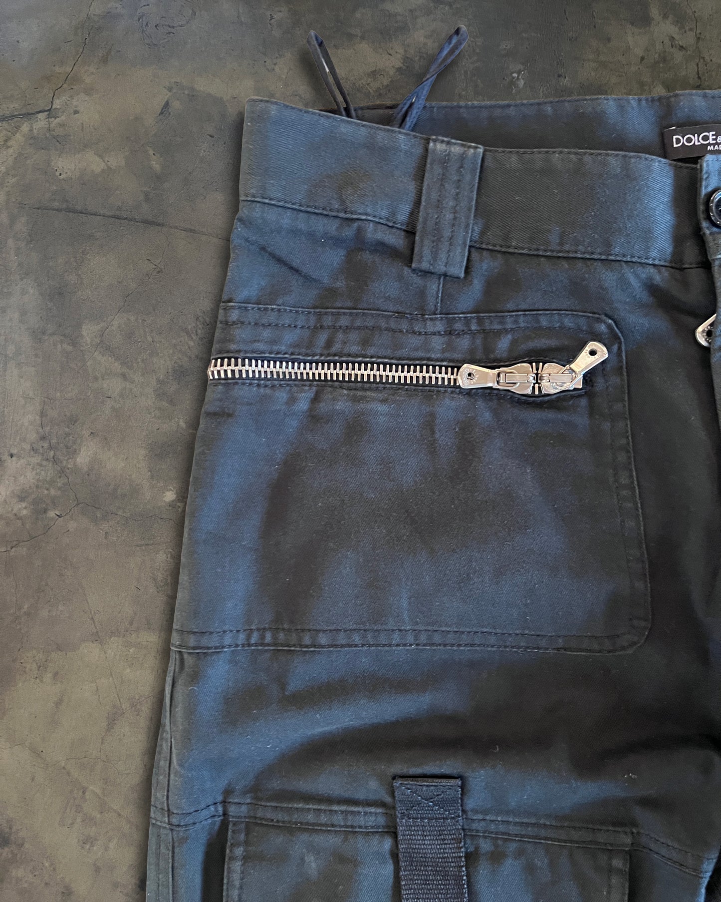 DOLCE GABBANA AW2003 BONDAGE PARACHUTE CARGO PANTS