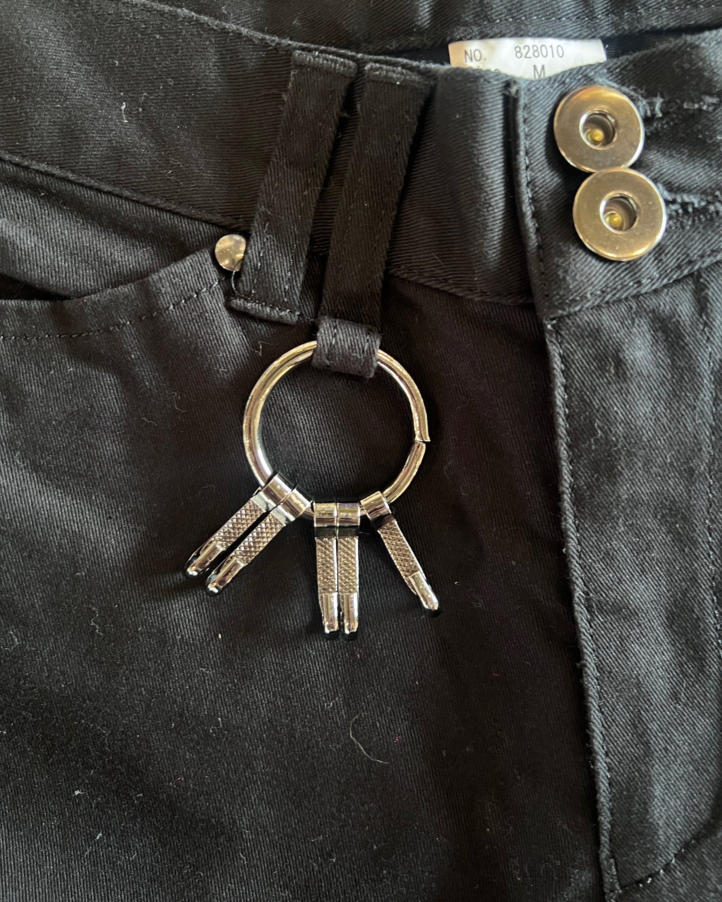 BLACK PEACE NOW BONDAGE PANTS