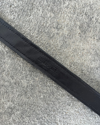 BALMAIN SS2013 3 PASSANTS DIAMOND STITCHED BELT