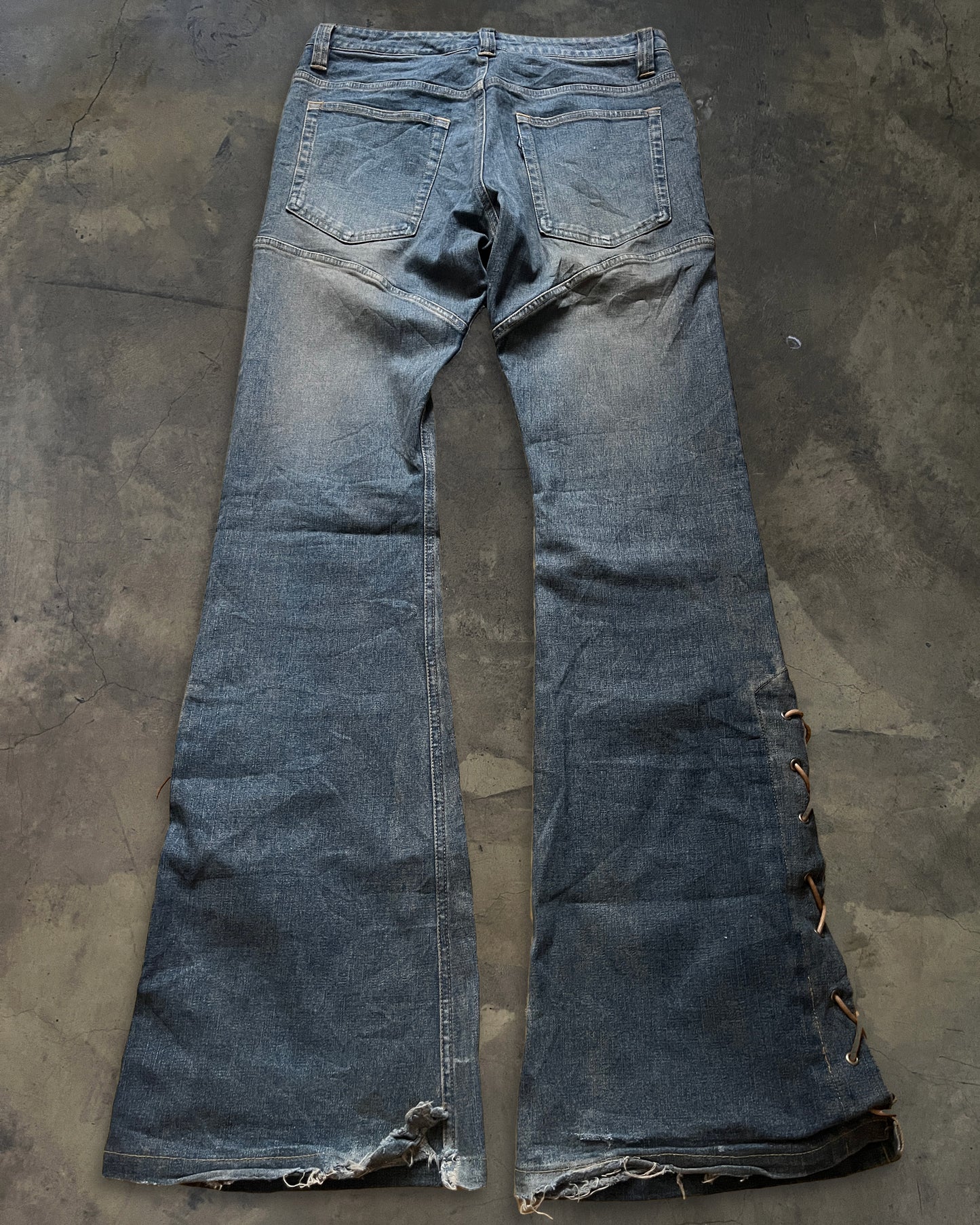 TORNADO MART LACE UP MUD WASHED DENIM