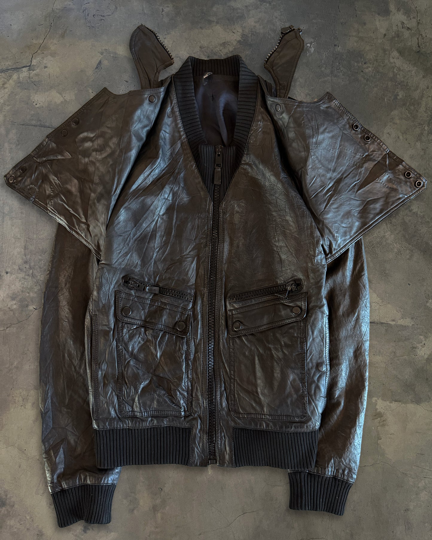 DIOR HOMME SS2007 RUNWAY AVIATOR LEATHER JACKET