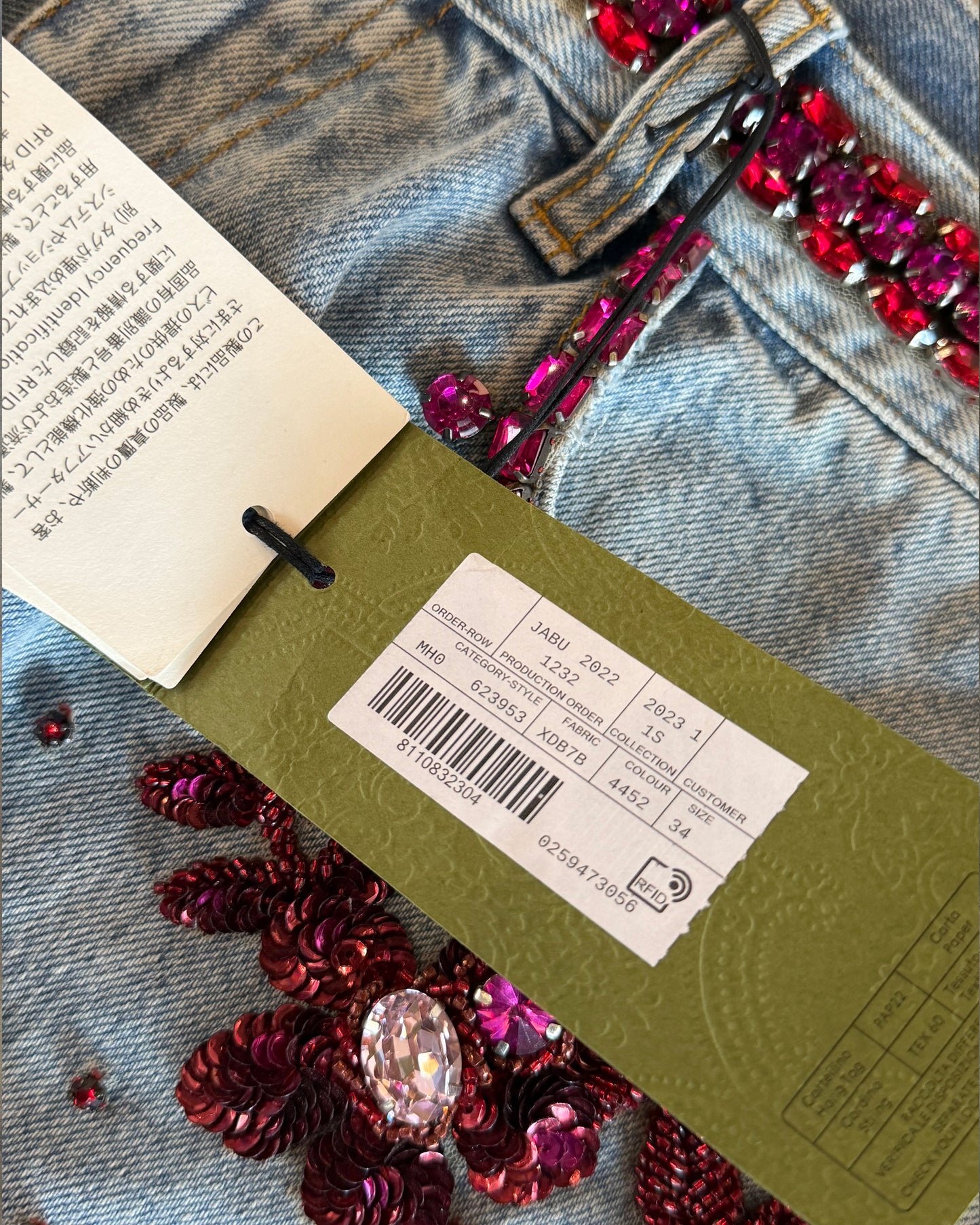 GUCCI SALON SS2023 EMBELLISHED JEANS