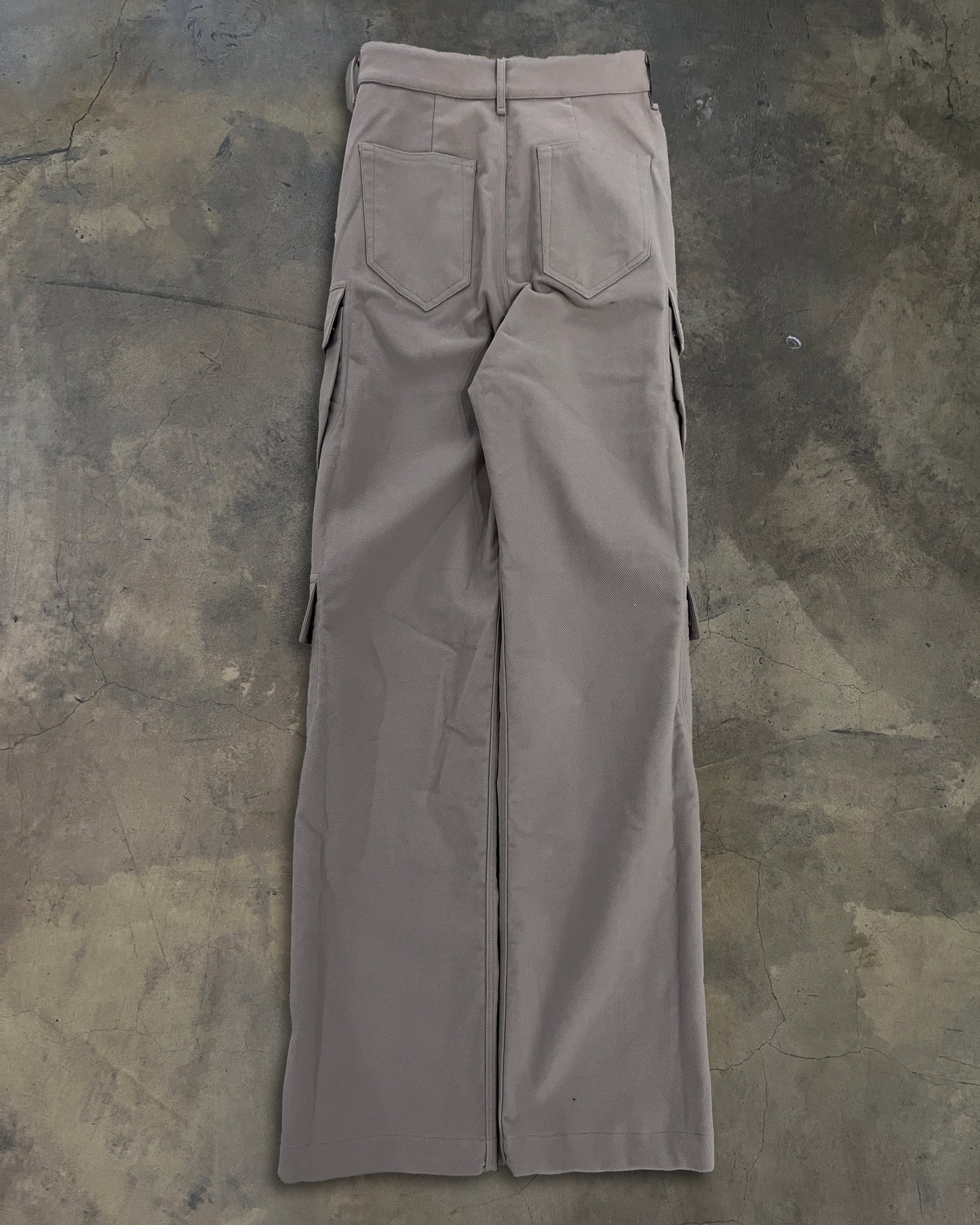 RICK OWENS FW2025 "CONCORDIANS" PEARL DOUBLE CARGO PANTS